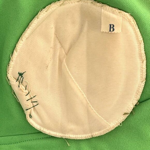 Vintage 1970s Womens Retro MidMod Lime Green Halter Prom Dress Evening Gown Sz M - Picture 10 of 10